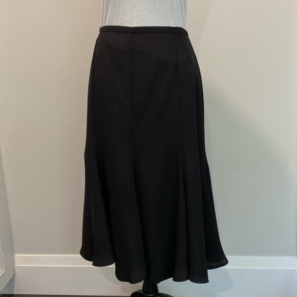 Melanie Lyne Black Flowy A-line skirt Size 10 - Picture 2 of 14